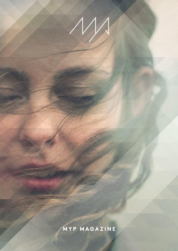 طرح گرافیکی جلد مجله با عنصرهای شفاف