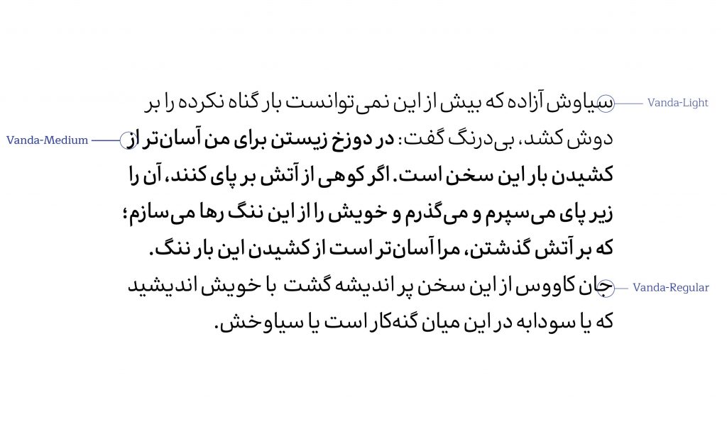 فونت استاندارد برای کتاب