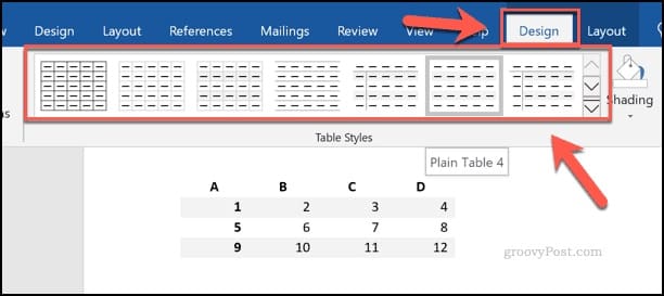 تغییر رنگ و استایل جداول