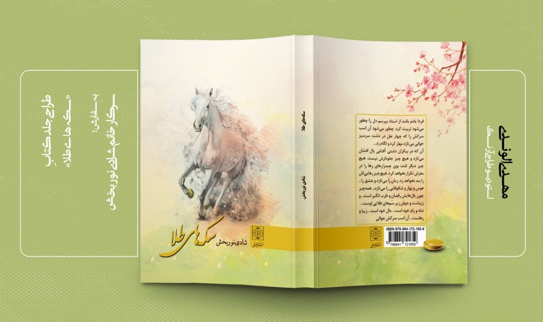 نمونه کار طرح روی جلد کتاب داستانی با عنوان سکه های طلا