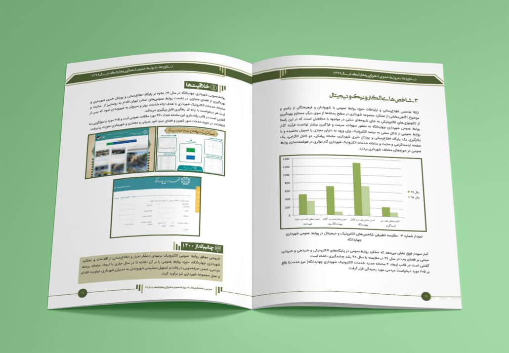 نمونه گزارش عملکرد یک ساله روابط عمومی شهرداری چهاردانگه