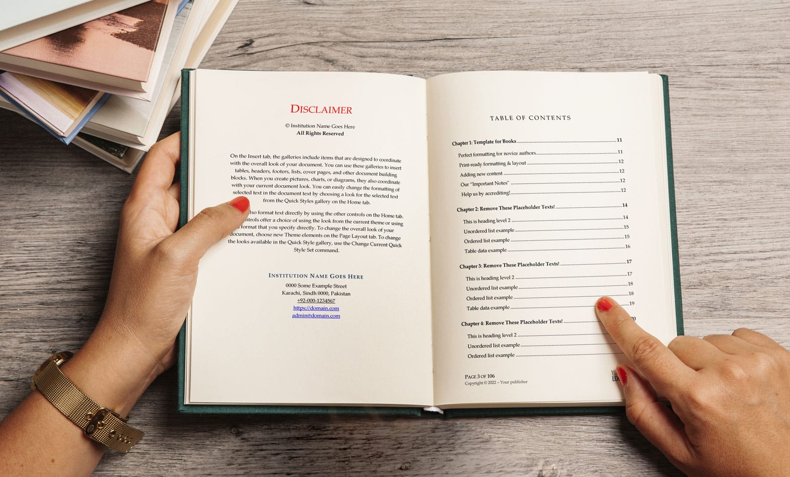 دانلود قالب کتاب ورد انگلیسی وزیری رقعی