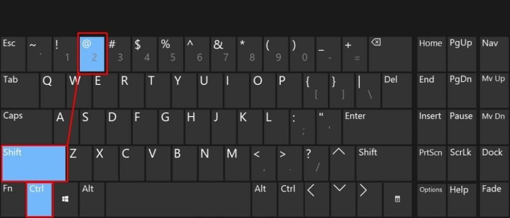 نیم فاصله در ویندوز